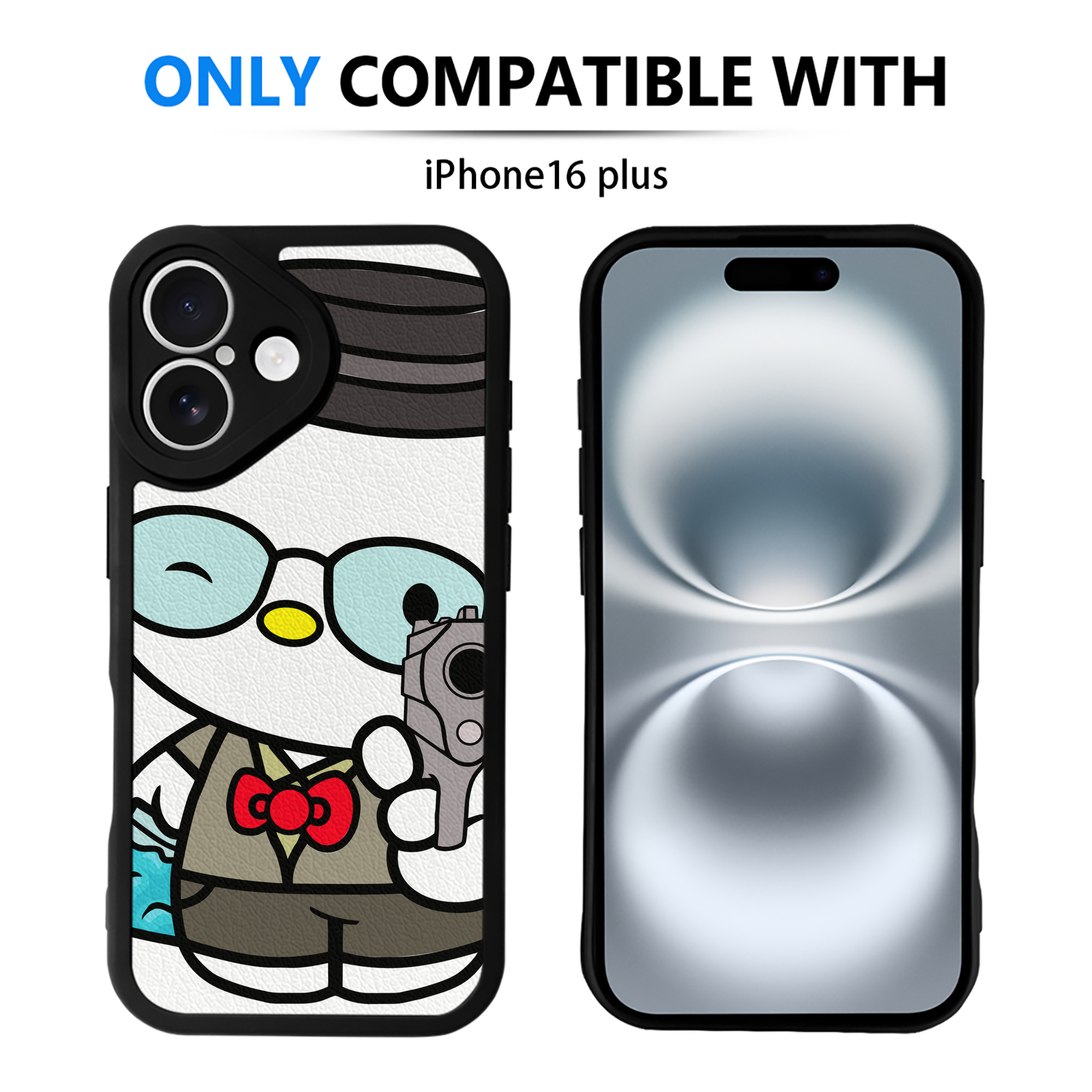 （画像用） Hello Kitty ハローキティ 【iPhone 16シリーズ対応】シリコンスマホケース（レザー調） 材質：シリコン